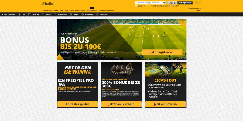 Betfair Startseite