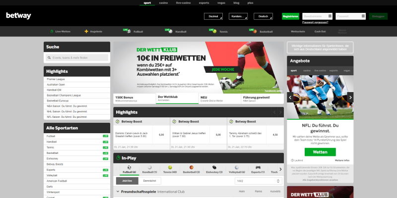 Betway Startseite