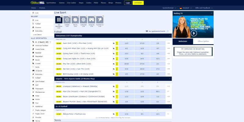 William Hill Live