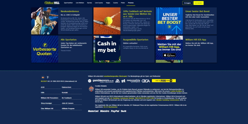 William Hill Aktionen